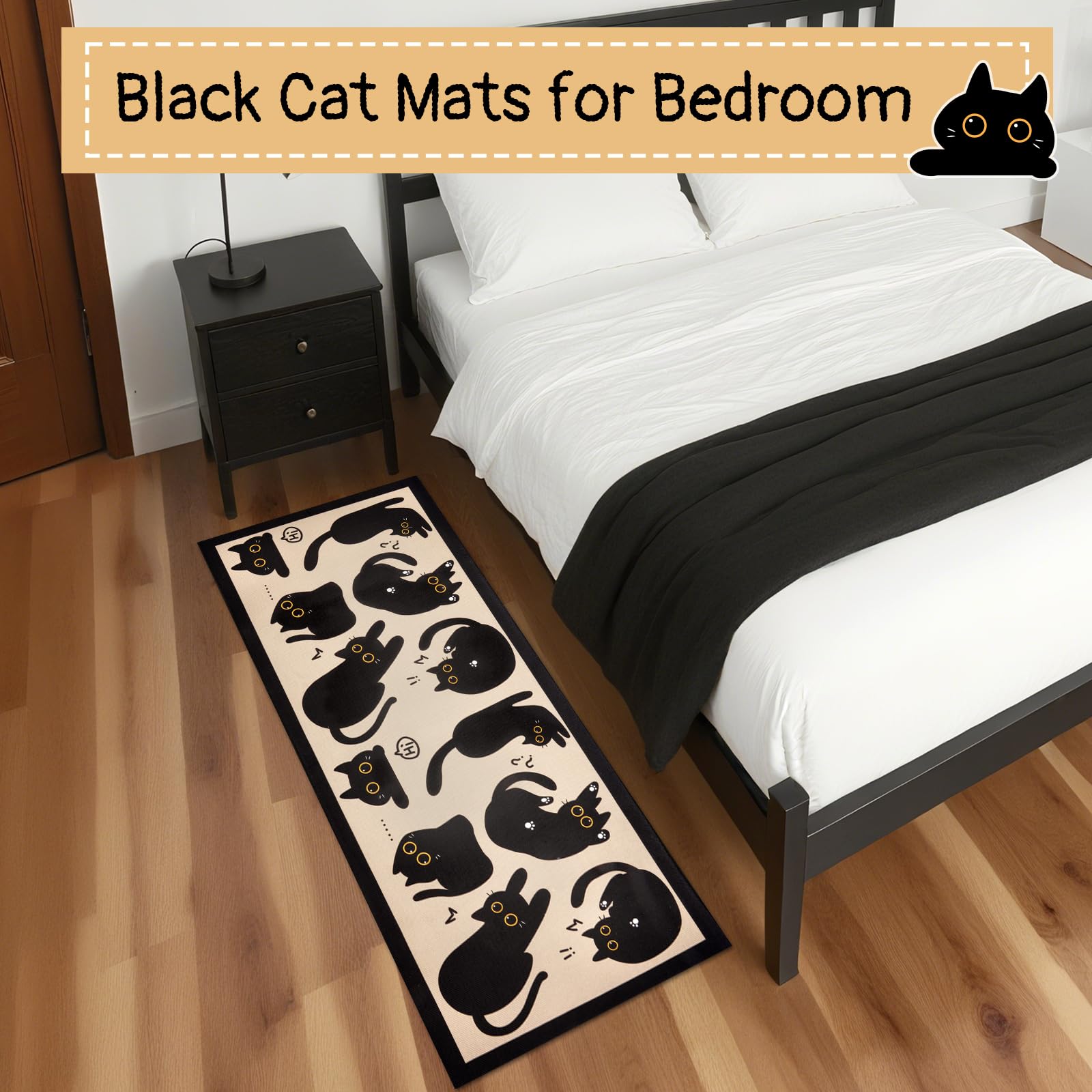 LSYDCARM black cat mat suitable for indoor and outdoor use.