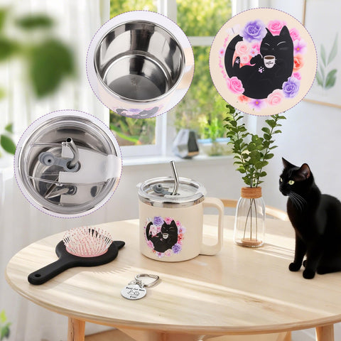 LSYDCARM cat keychain adds charm to bags and keys with style