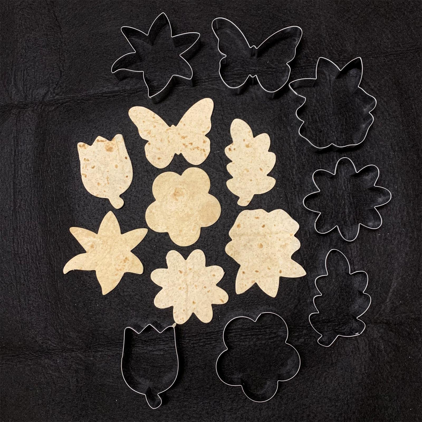 LUBTOSMN flower cutters oak leaf shape for decorative pastries