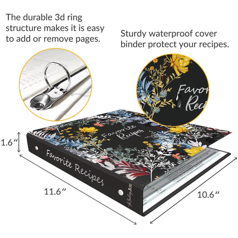 LuBudingJoy Blossom plastic sleeves protect pages from spills.