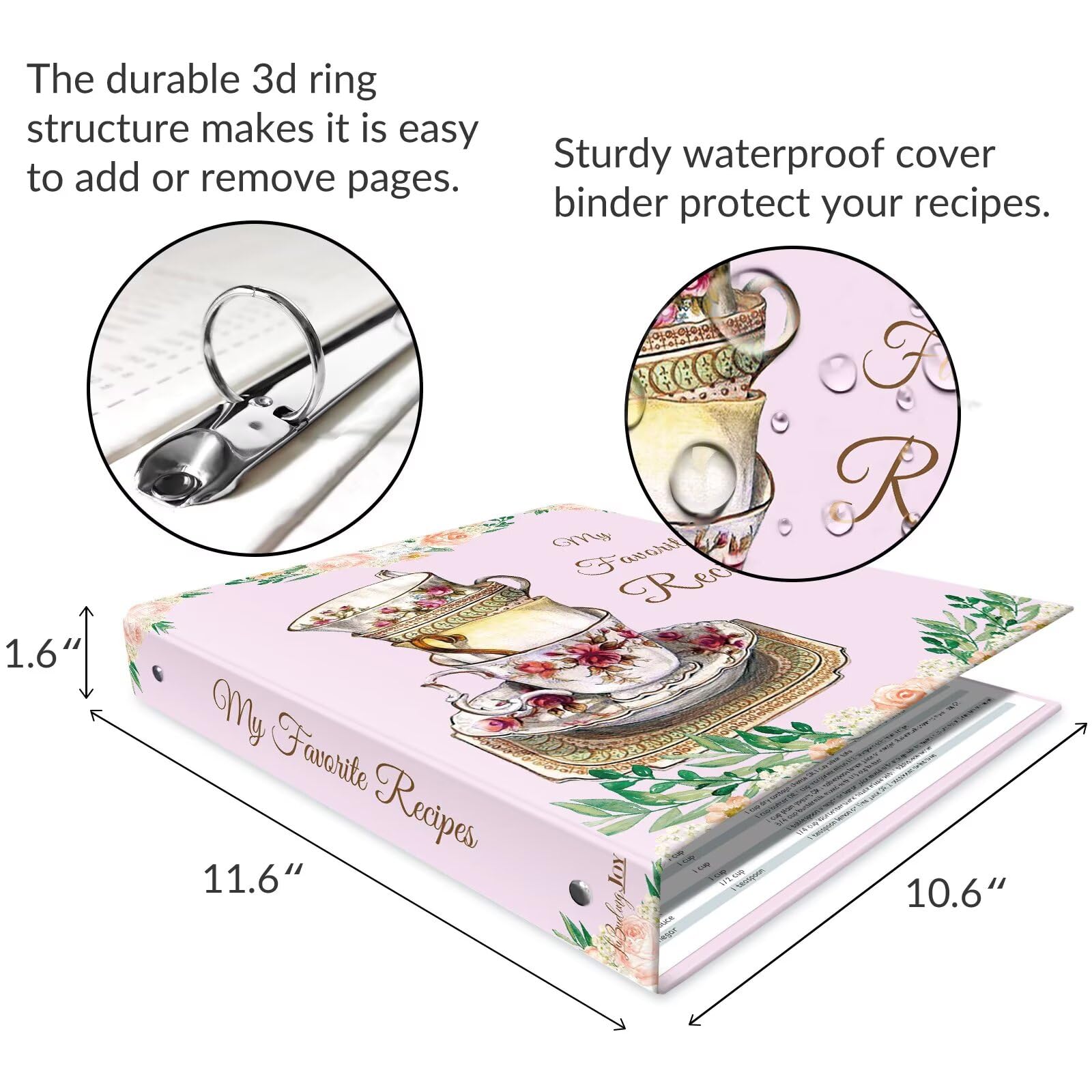 LuBudingJoy blank full-page recipe cards enable detailed notes.