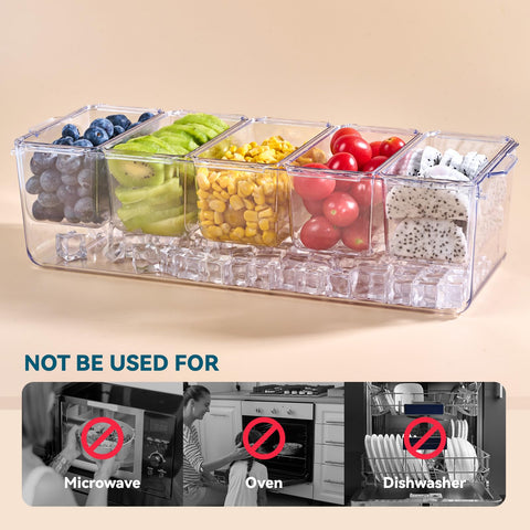 Luckore chilled tray is easy to visualize and clean by hand.