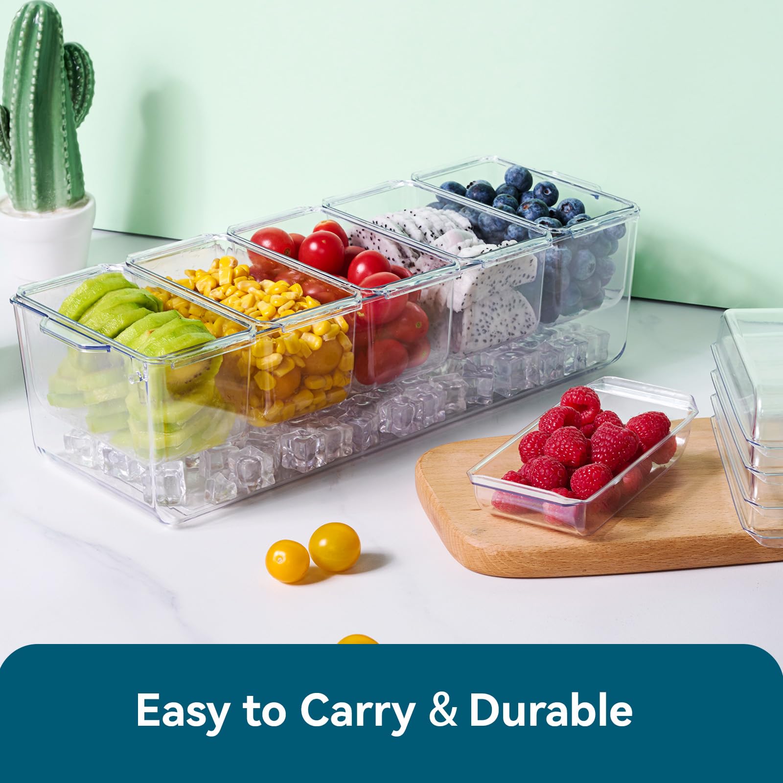 Luckore set includes spoons, tongs, and scoops for easy serving.