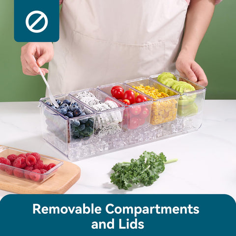 Luckore PET material transparent tray for fruits, vegetables, and garnishes.