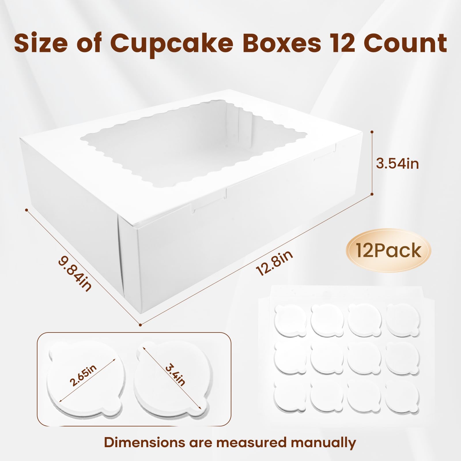 Luck.WH 12-pack inserts keep cupcakes organized during transport