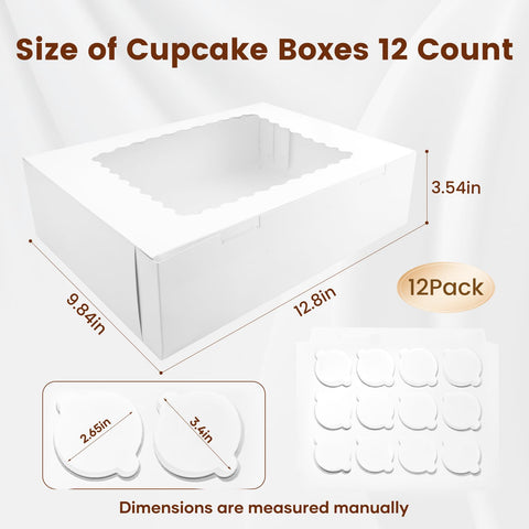 Luck.WH 12-pack inserts keep cupcakes organized during transport