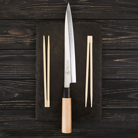 Lucky Cook sashimi knife for fish filleting delivering clean, even portions