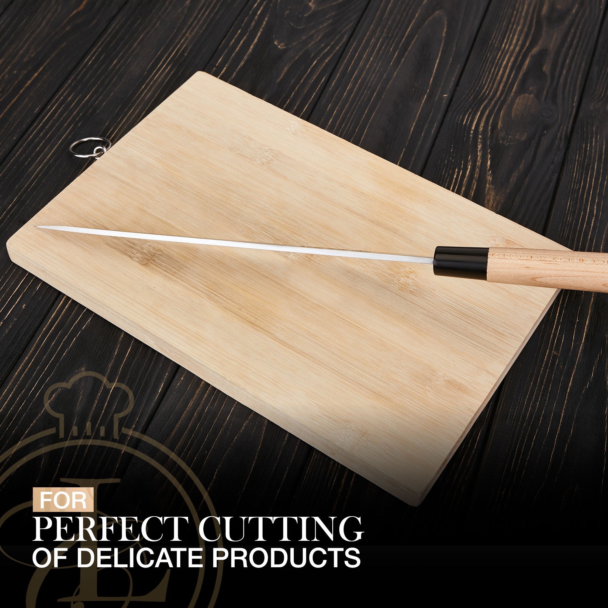 Lucky Cook polished finish enhances elegance and smooth slicing performance