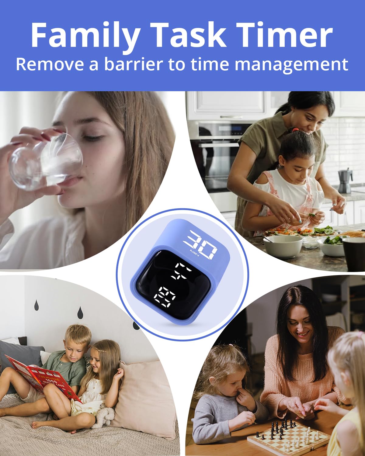LUCKY TIME rechargeable-battery timer lasts months between charges.