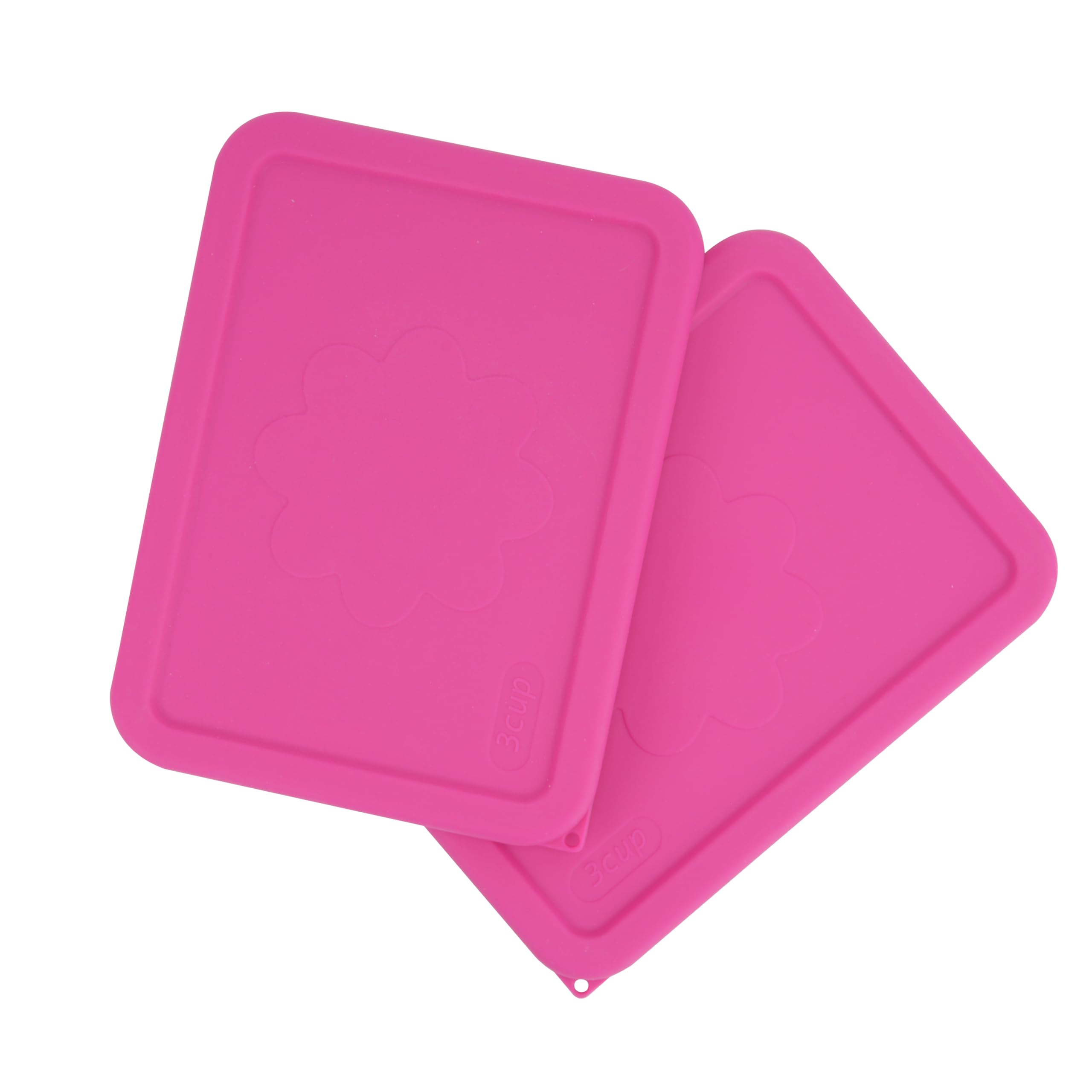LUVCOSY 3-cup rectangle lid close-up with tight seal for Pyrex storage.