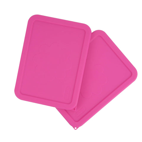 LUVCOSY 3-cup rectangle lid close-up with tight seal for Pyrex storage.