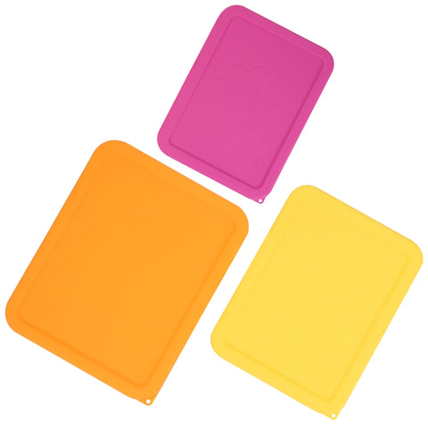 LUVCOSY 3Cup silicone lid fits rectangular Pyrex bowls securely for spill-free storage