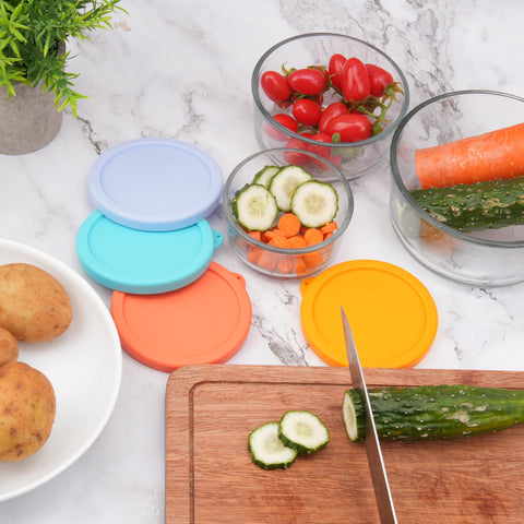 LUVCOSY 4-pack provides multiple lids for different bowls and uses.