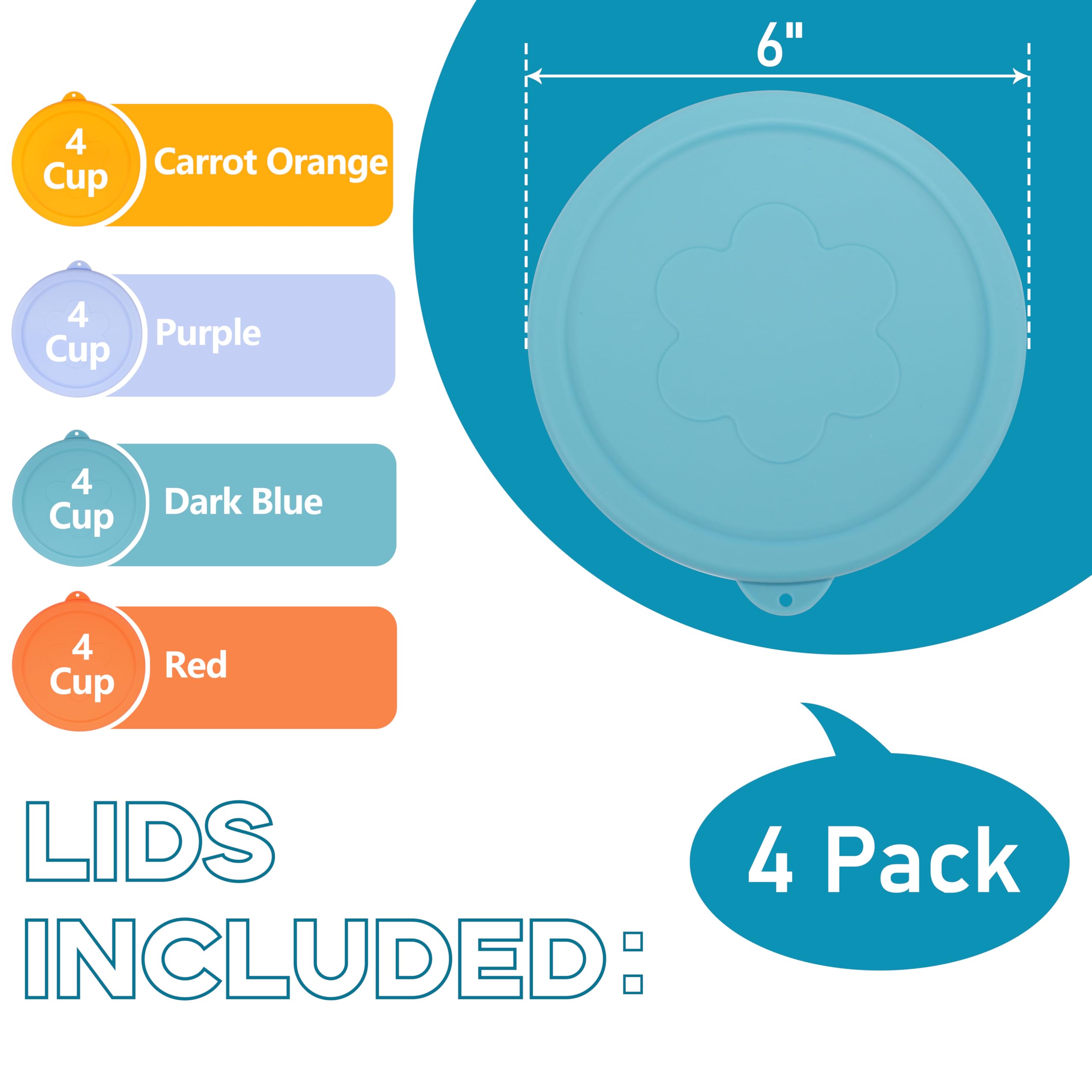 LUVCOSY colorful lids pack in multiple colors for easy food labeling