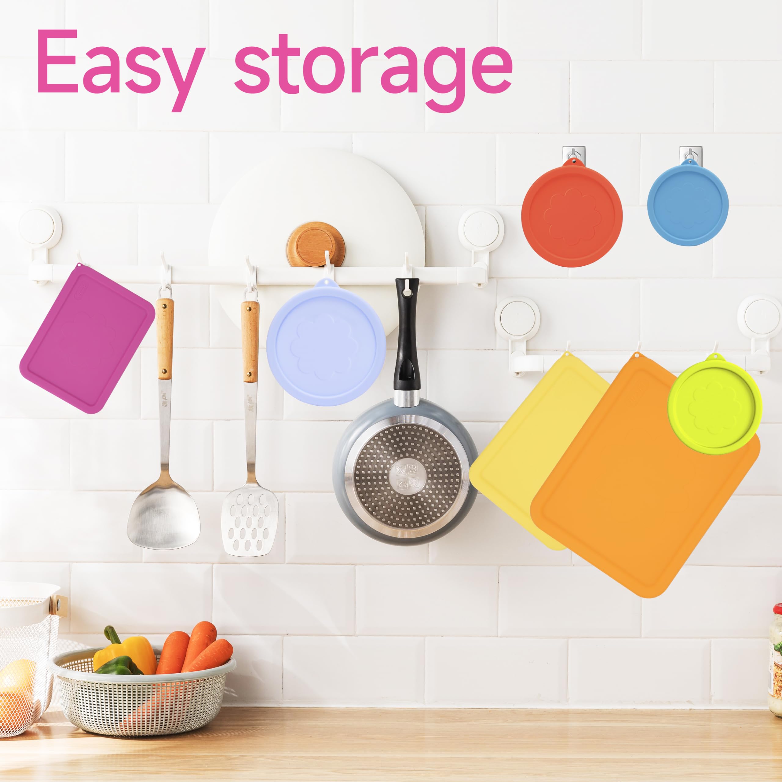 LUVCOSY food-grade silicone ensures durable daily use lids
