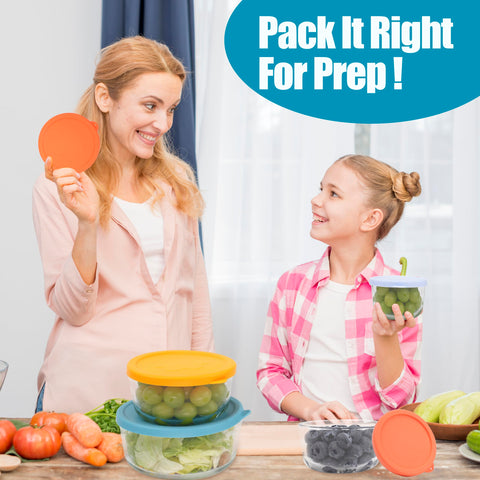 LUVCOSY 4 pack packaging shows ready replacement lids for Pyrex 7201