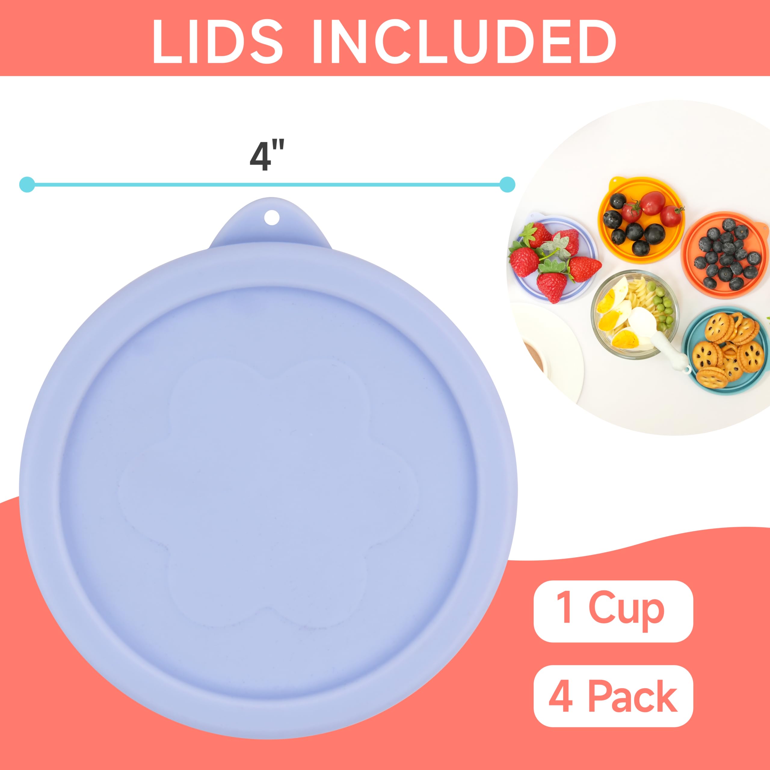 LUVCOSY replacement lid colors help organize leftovers by category.
