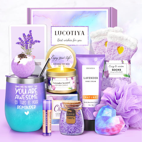 LUCOTIYA wine tumbler in purple gift box for beverage moments