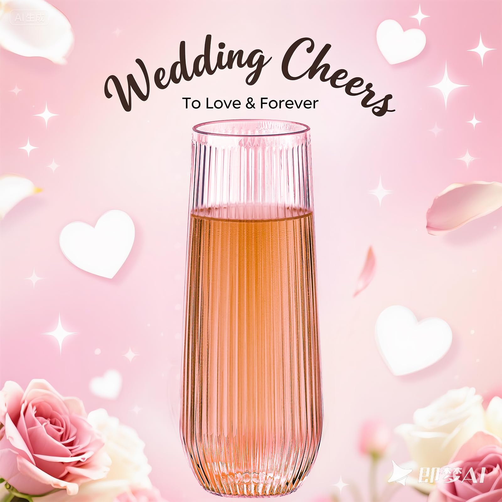 BPA-free Lueumxc plastic glass with gold rim adds luxe to cocktails