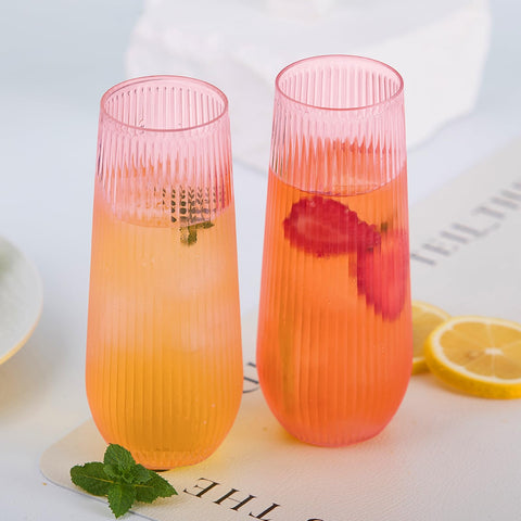 Elegant Lueumxc stemless flutes for mimosas and prosecco