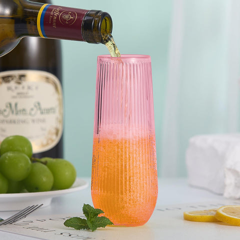 Lueumxc poolside champagne flutes for outdoor pool parties