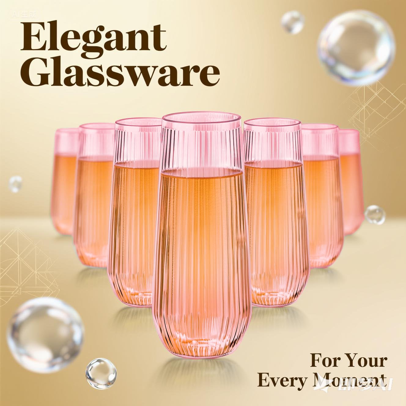 Lueumxc recyclable disposable flutes for eco-friendly weddings