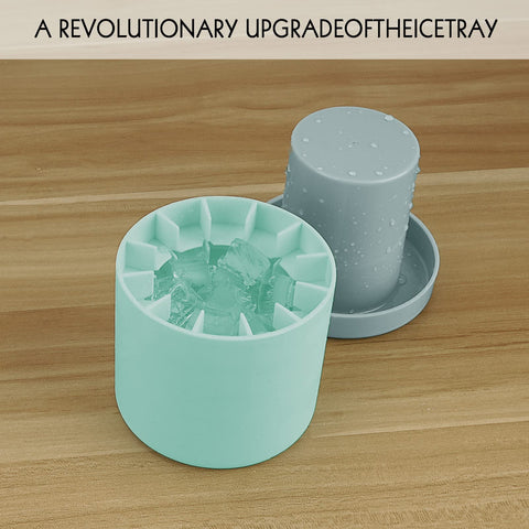 LUEXBOX two-in-one blue coaster lid keeps ice fresh