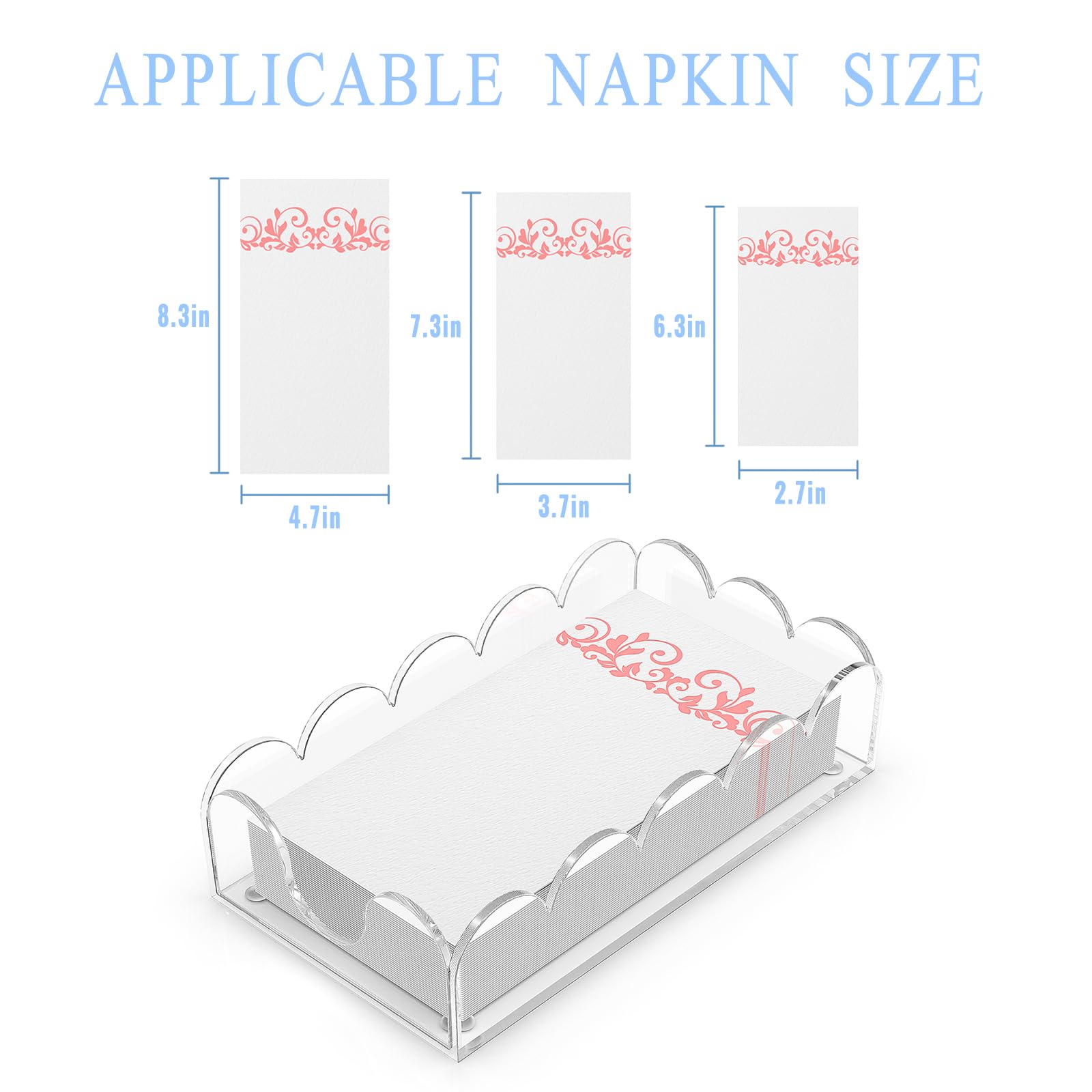 LUGUNU napkin holder with scalloped edges on wedding reception table
