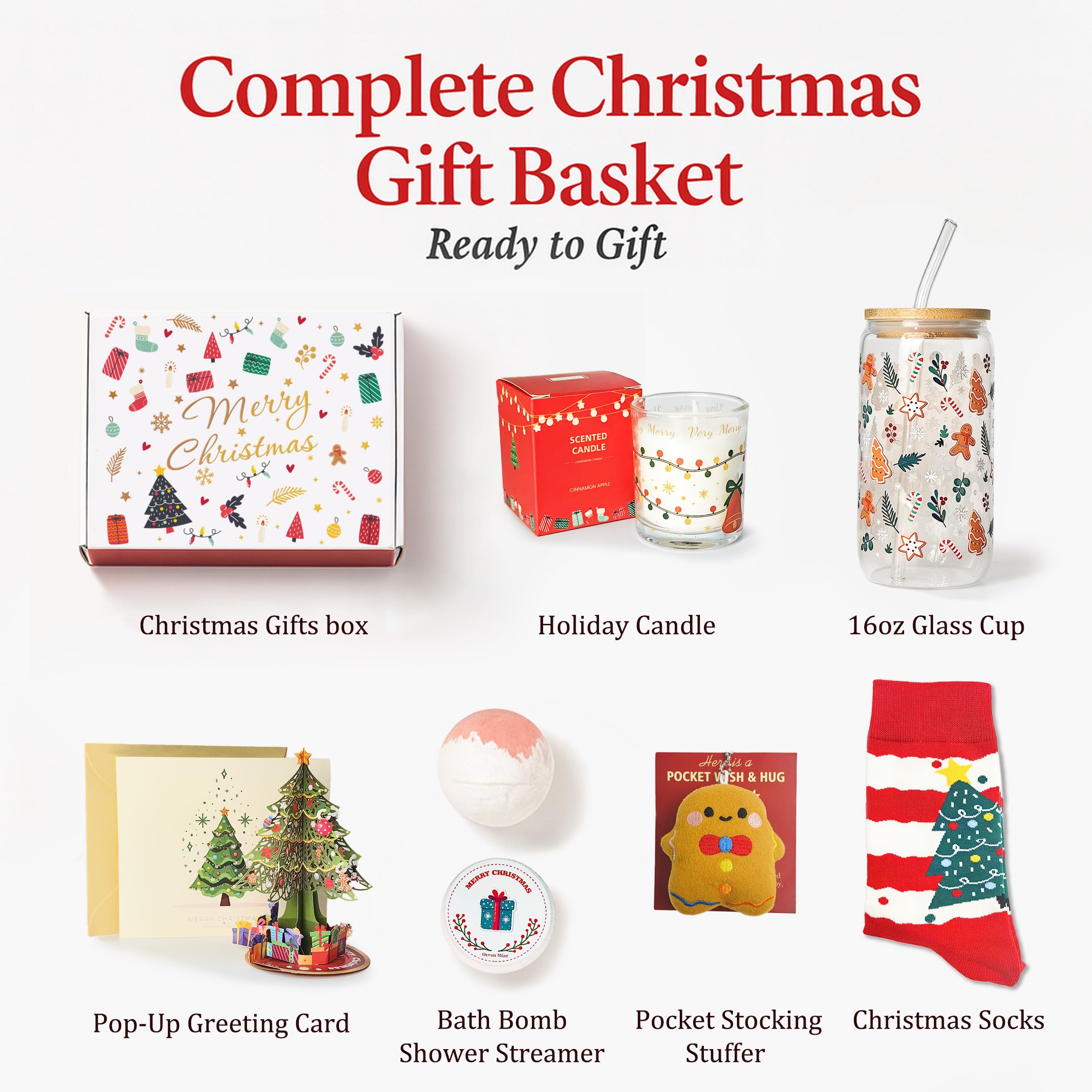LUICONMO Christmas gift basket cozy socks for warm winter comfort