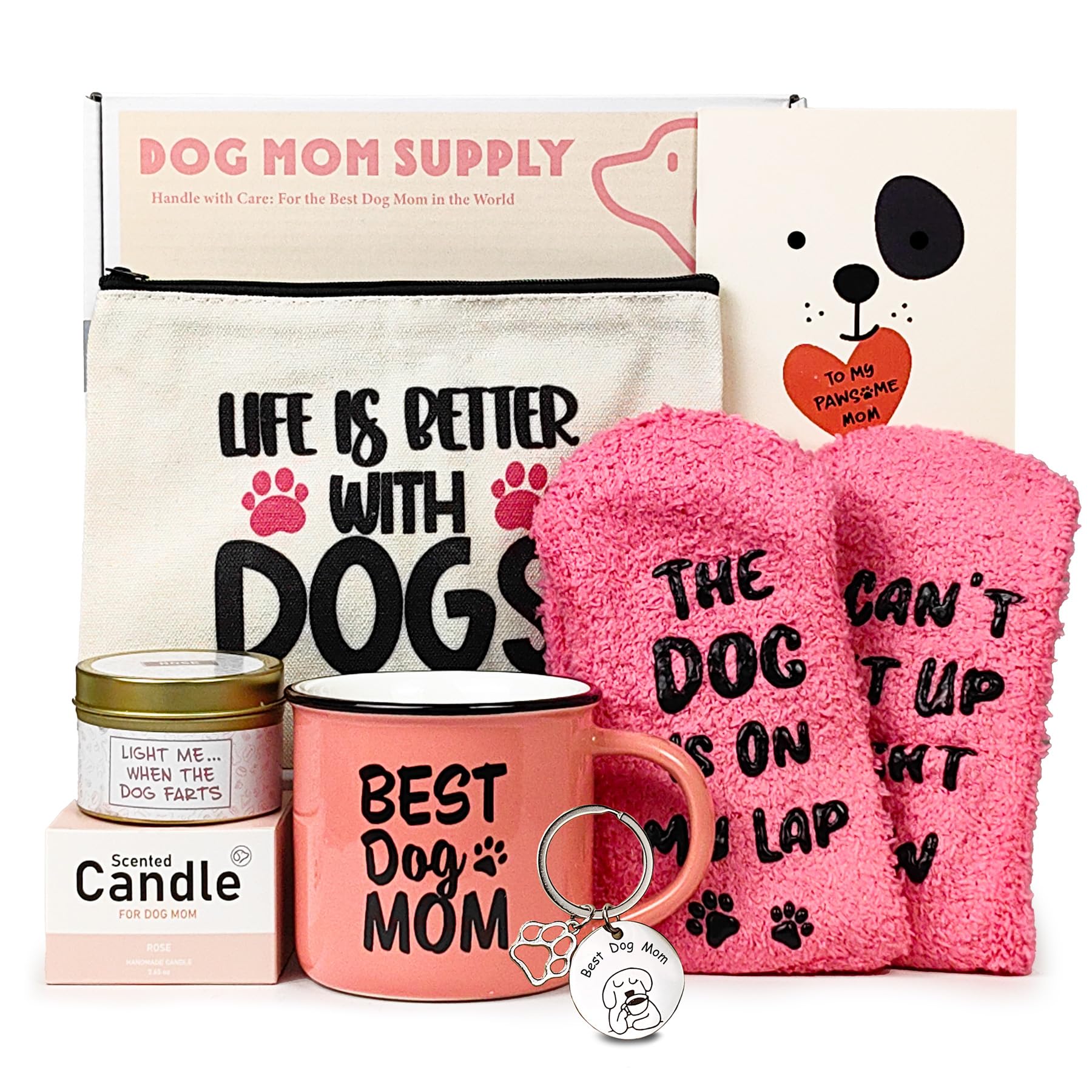 LUICONMO dog mom mug with Best Dog Mom design for cozy mornings.