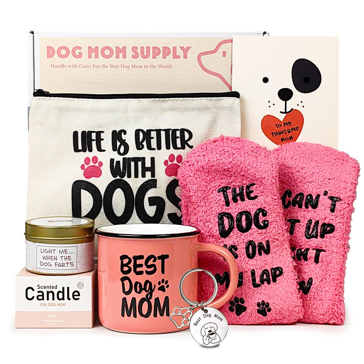 LUICONMO dog mom mug with Best Dog Mom design for cozy mornings.