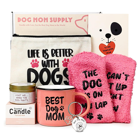 LUICONMO dog mom mug with Best Dog Mom design for cozy mornings.
