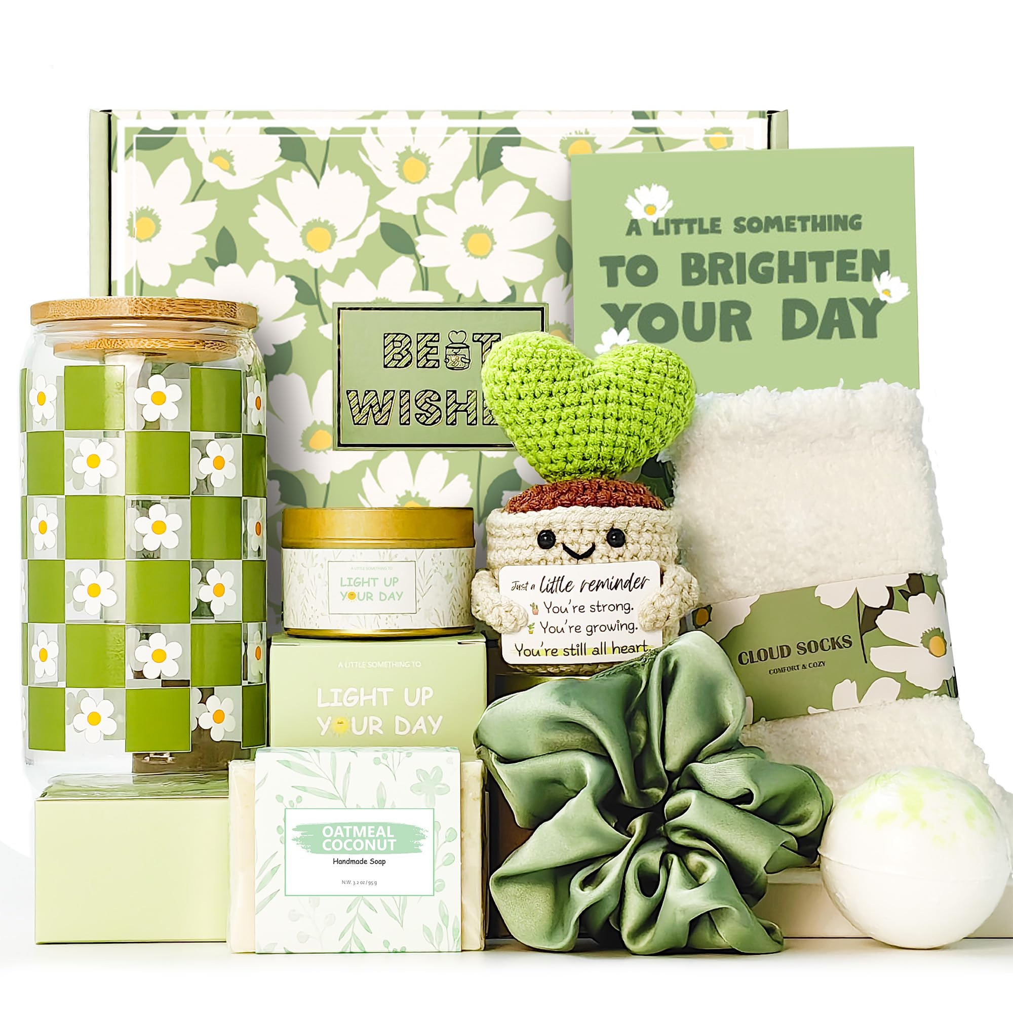 LUICONMO gift basket with daisy glass cup brightens celebrations
