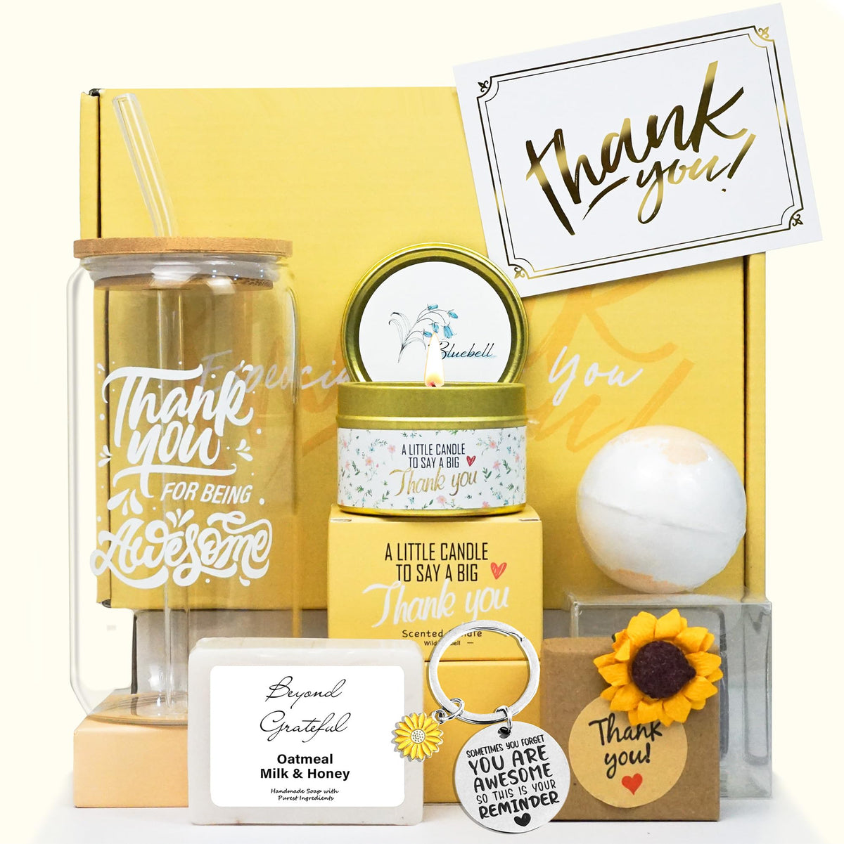 LUICONMO Thank You Gift Box glass — a keepsake for expressing gratitude and daily use.