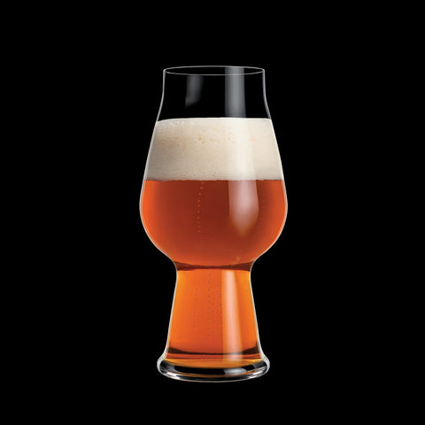 Foam control system detail on Birrateque IPA glass for steadier head retention.