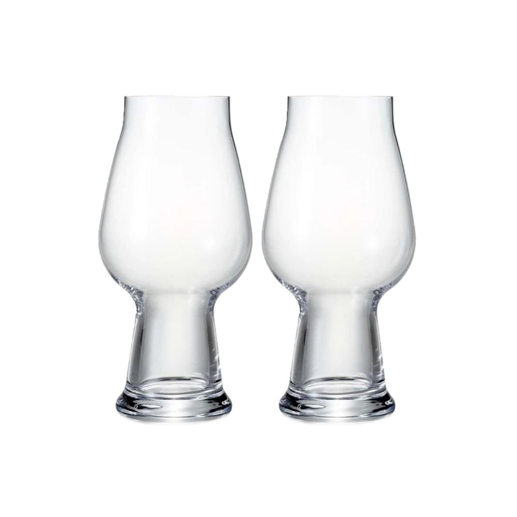 Luigi Bormioli Birrateque IPA glasses with laser-cut rim highlighting aroma release and craftsmanship.