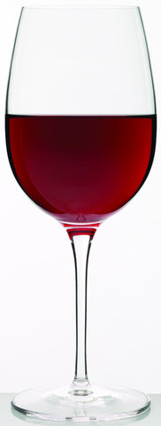 Luigi Bormioli Crescendo Bordeaux glass seamless stem for smooth handling.