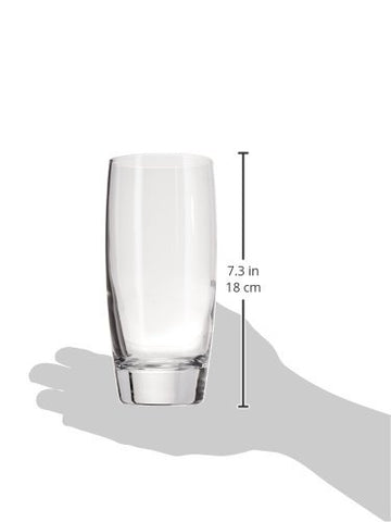 Luigi Bormioli Michelangelo 20oz cooler glass enhances citrus beverages at brunch or parties.