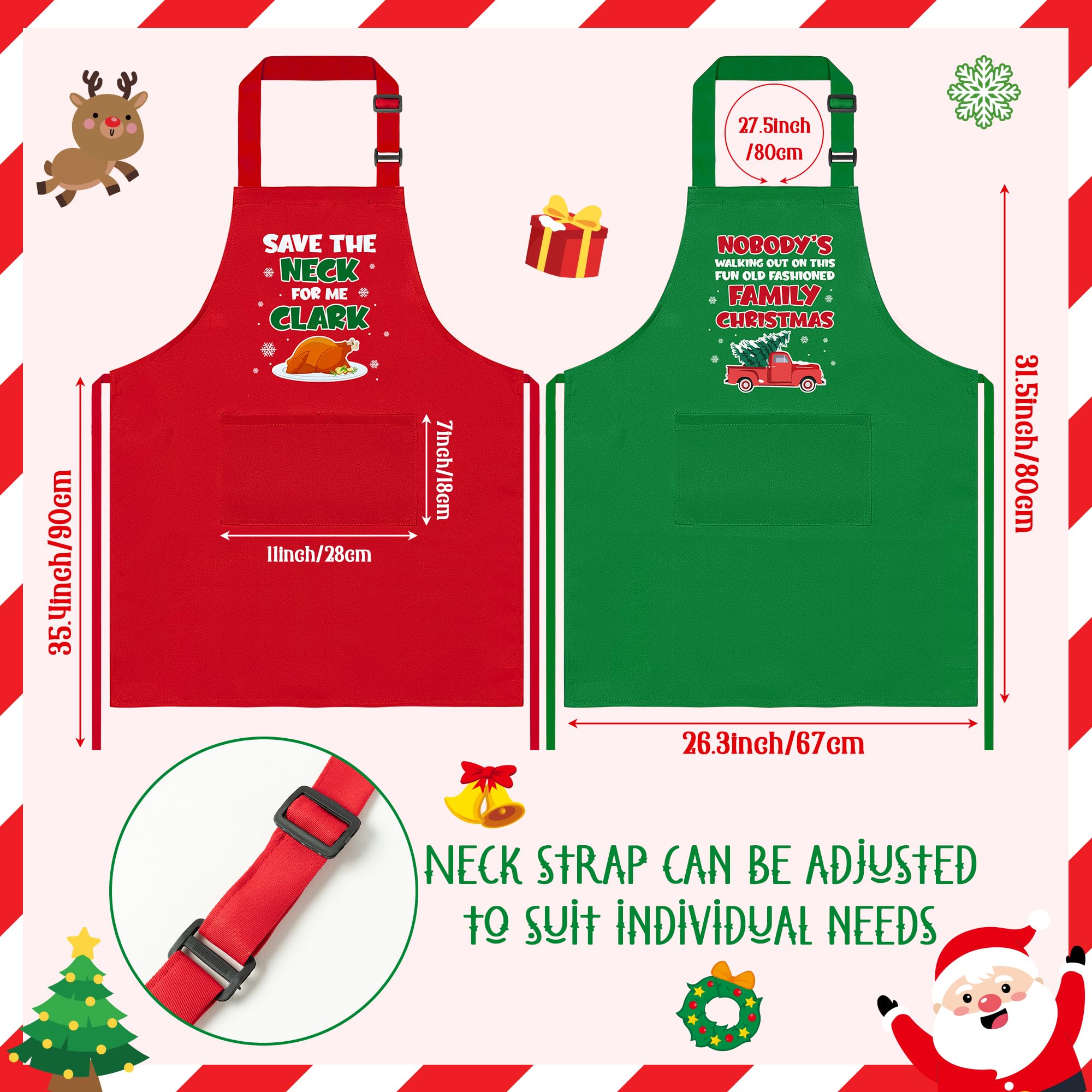 Luiqs Vens adjustable couple apron with pockets for easy organization during cooking