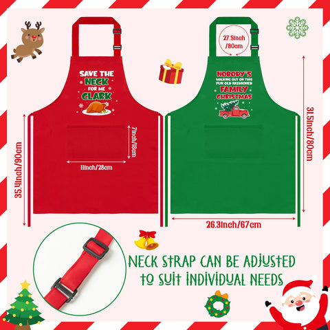 Luiqs Vens adjustable couple apron with pockets for easy organization during cooking