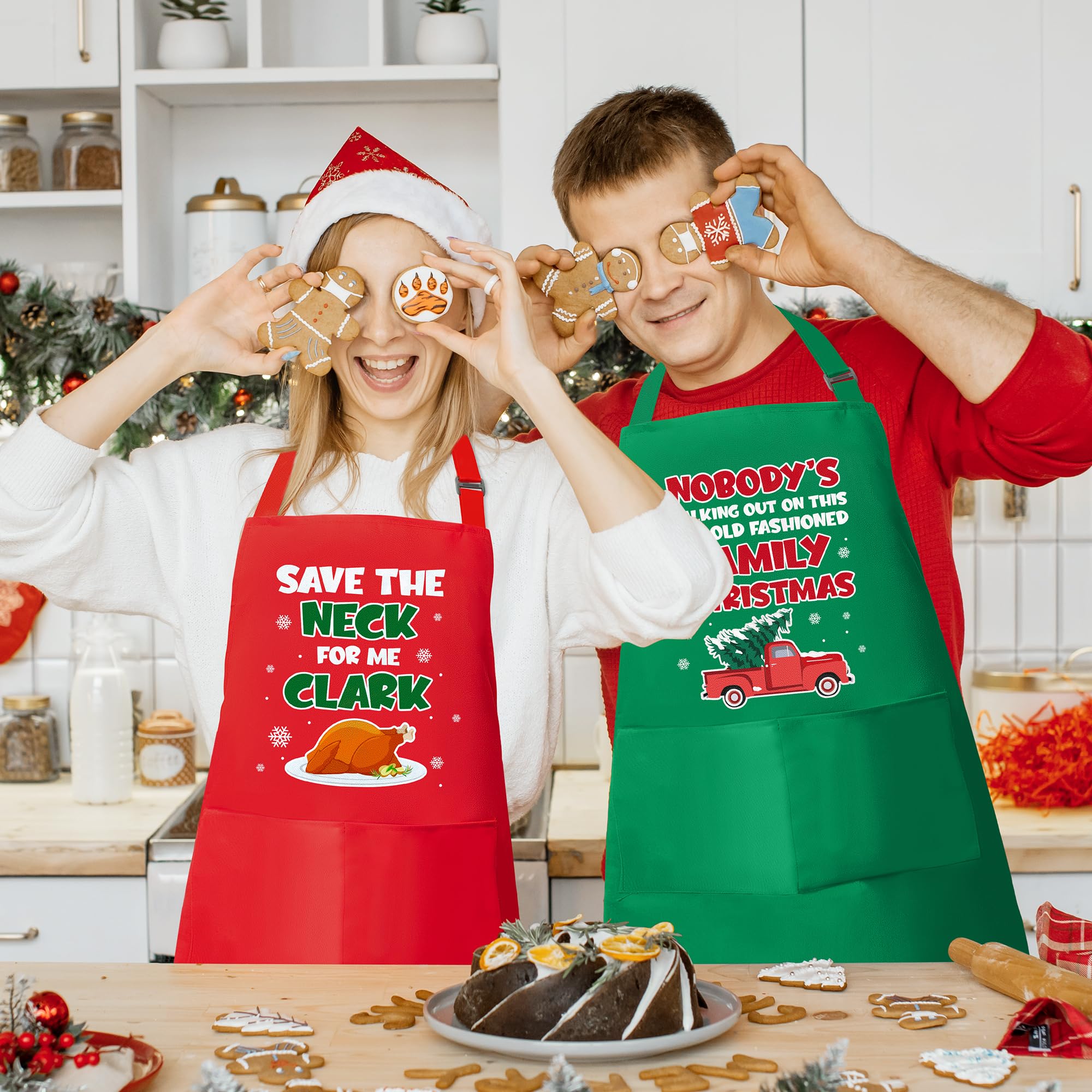 Luiqs Vens adjustable neck strap apron fits adults of all sizes for comfortable wear
