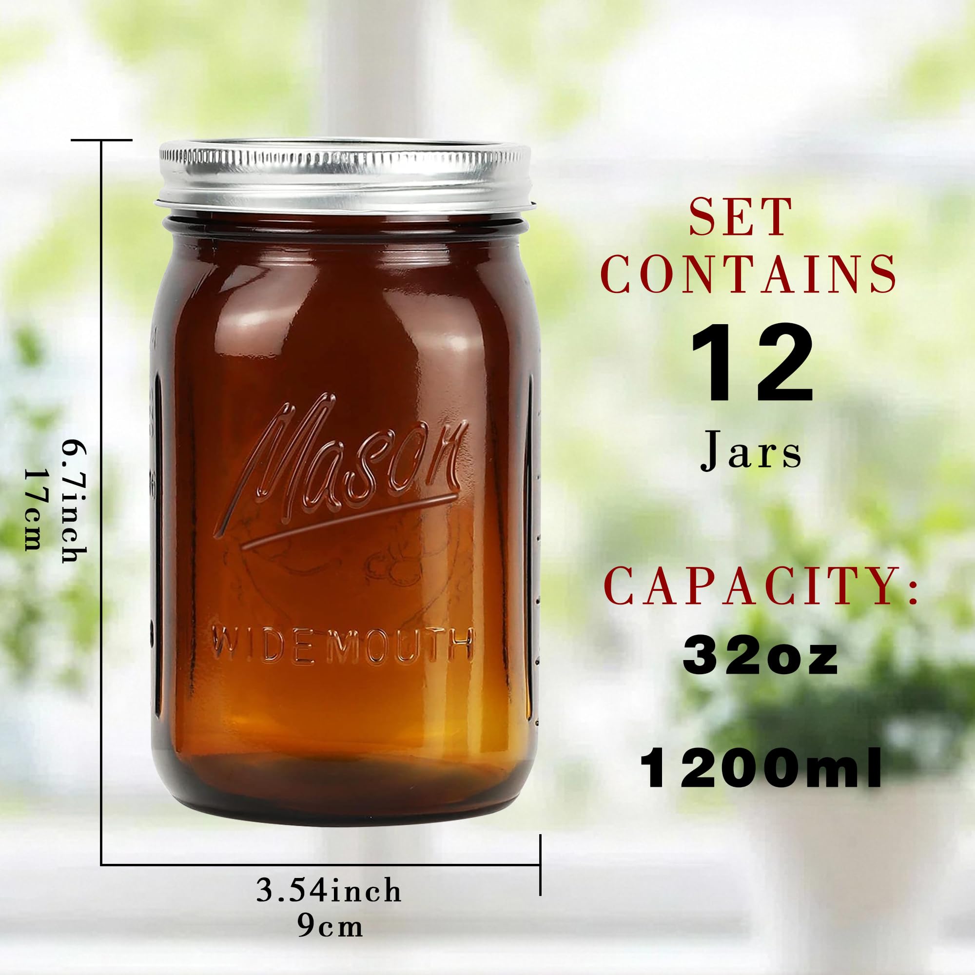Lukfuu amber jar for light-sensitive items like tea and spices.