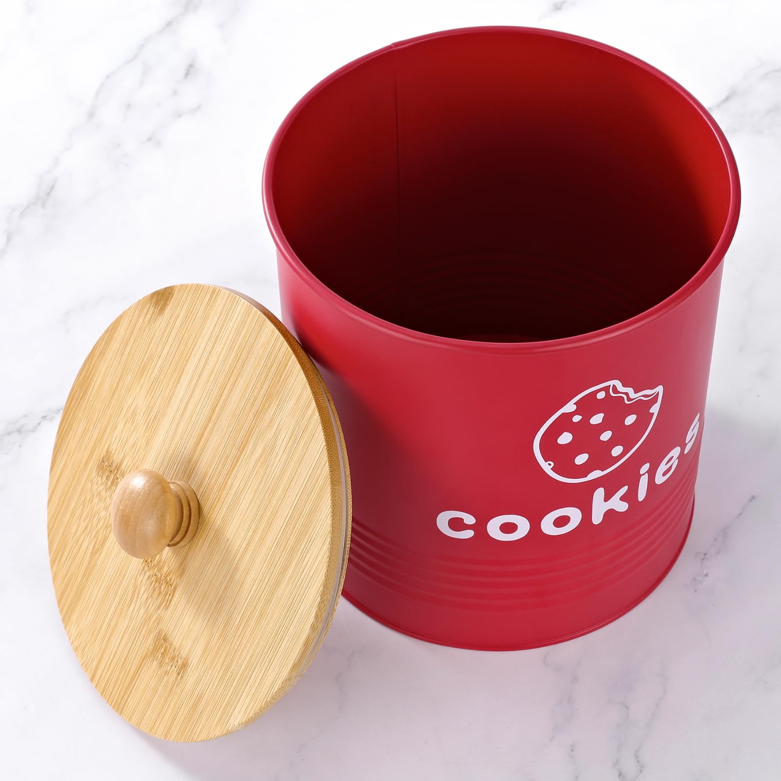 LUKMILEE large cookie jar suitable for pantry or countertop storage.