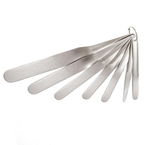 LukPhylia 7-piece caulking spatula set with varied tip widths for precise application.