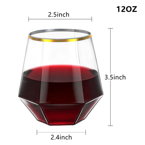 Lullaby disposable clear wine cups for easy party cleanup