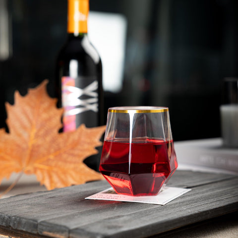 Lullaby clear wine cups elevate wedding table settings