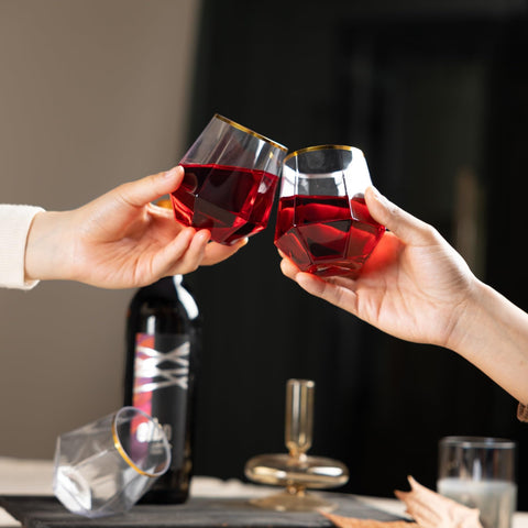 Lullaby disposable wine glasses simplify gatherings and cleanup routines
