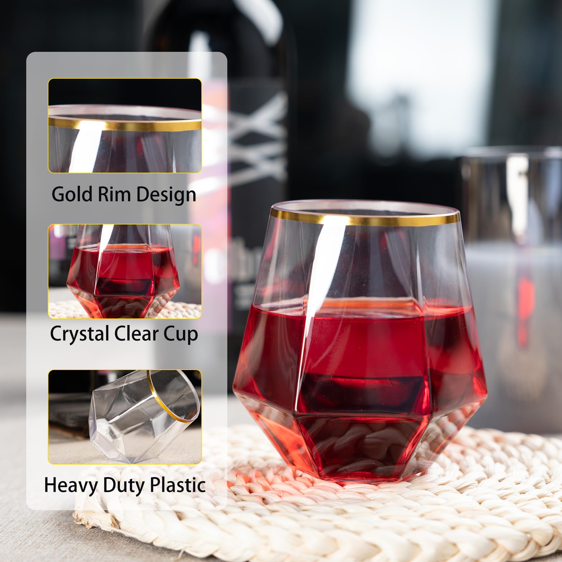 Lullaby shatterproof plastic wine glass ready for champagne and cocktails
