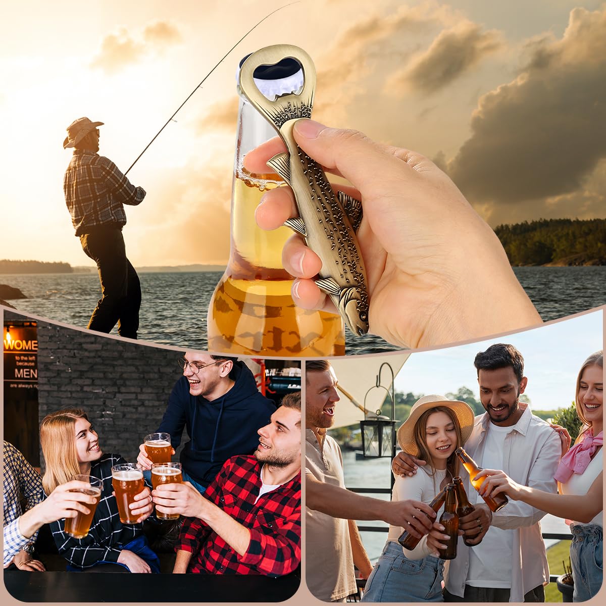 Ergonomic trout design offers a secure grip during bottle opening
