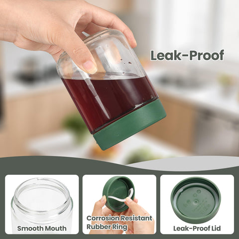 Lulonpon color-coded mini jars help identify contents at a glance.